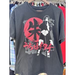 Naruto Shippuden Itachi Uchiha Japanese Anime T-Shirt XL Men’s Y2K Manga Tee